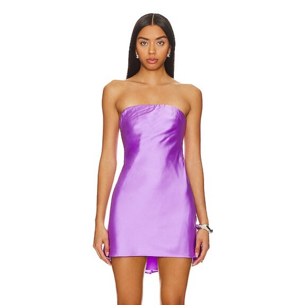 Show Me Your MuMu Taylor Tube Mini Dress in Violet Luxe